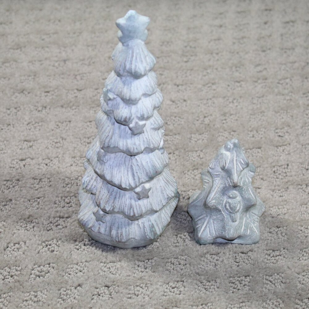 Set of 2 Isabel Bloom Collectible Christmas '95 & '97 Trees Figurine - Signed